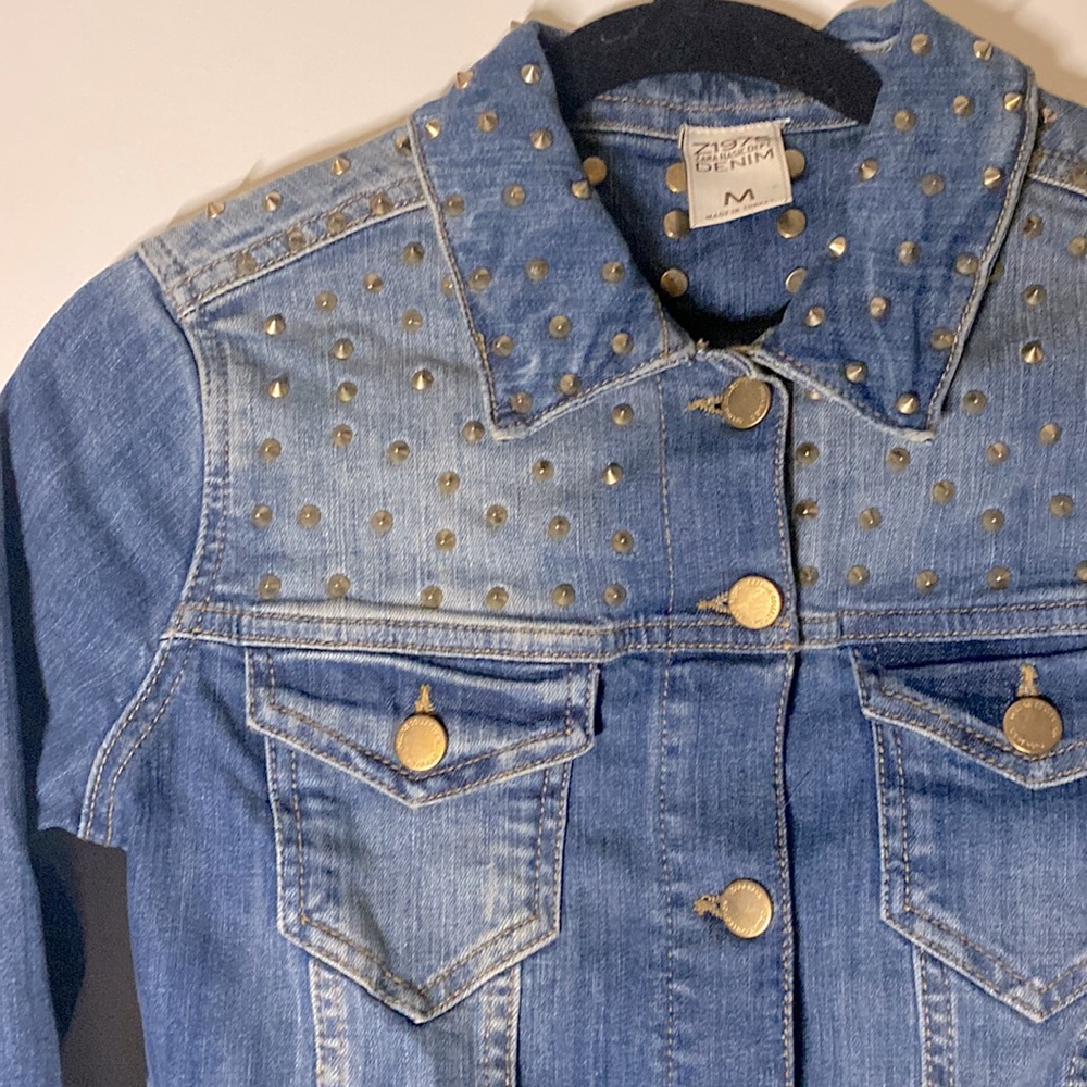 Zara Spiked Jean Jacket